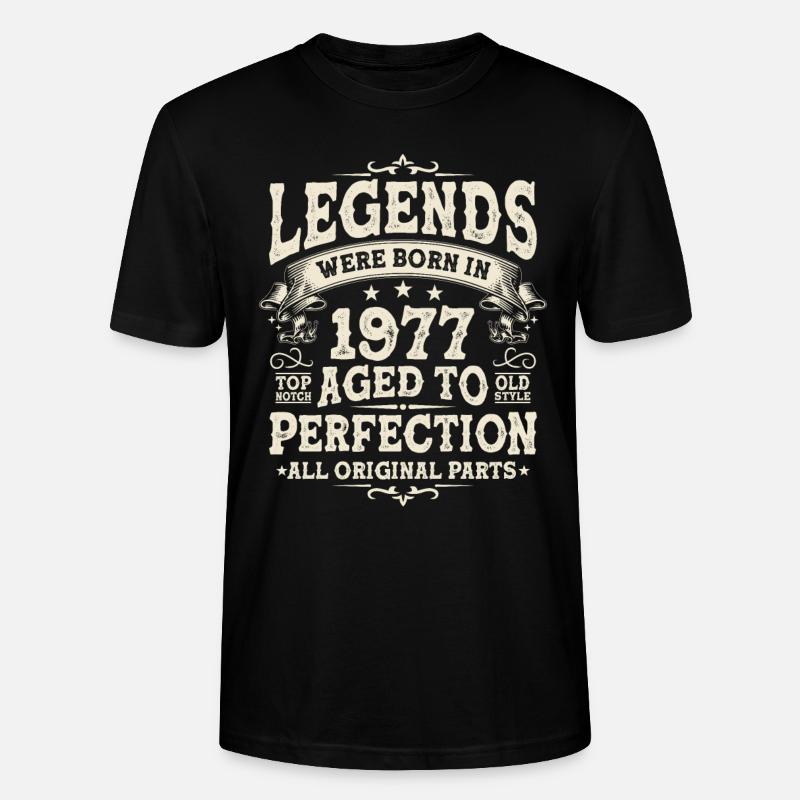 Légendes de 1977 - T-shirt bio CRAFTER Stanley Stella Unisexe - noir