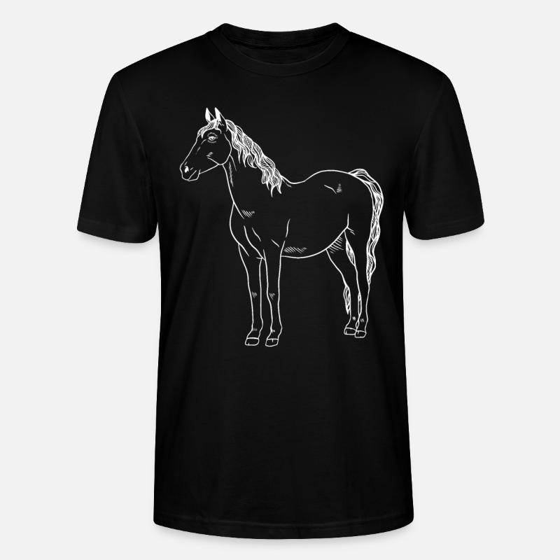 Chevaux : majesté et grâce combinées - T-shirt bio CRAFTER Stanley Stella Unisexe - noir