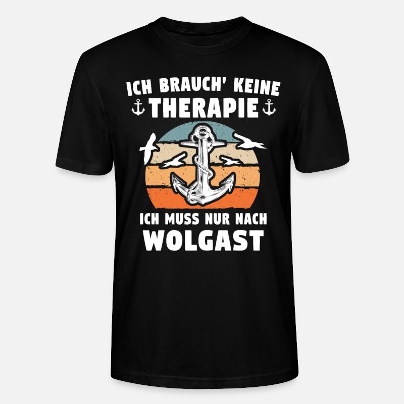 Wolgast Anker - Stanley/Stella Unisex Bio-T-Shirt CRAFTER - Schwarz