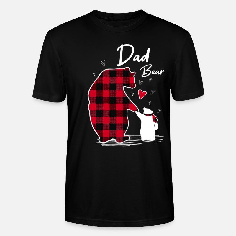 Dad Bear - Stanley/Stella Unisex Bio-T-Shirt CRAFTER - Schwarz