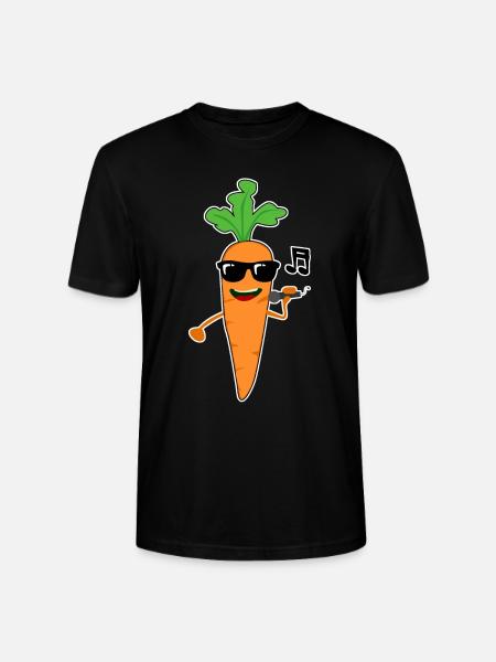 Carrots singing Carrot - Stanley/Stella Unisex Bio-T-Shirt CRAFTER - Schwarz