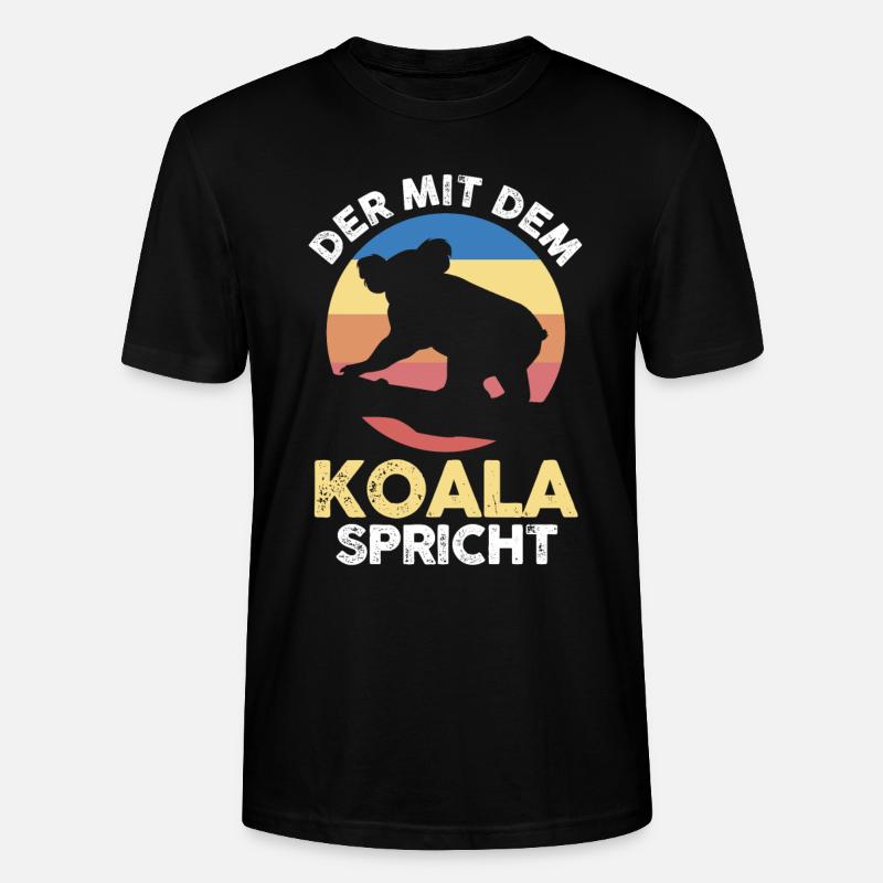 Koalabär Koala - Stanley/Stella Unisex Bio-T-Shirt CRAFTER - Schwarz