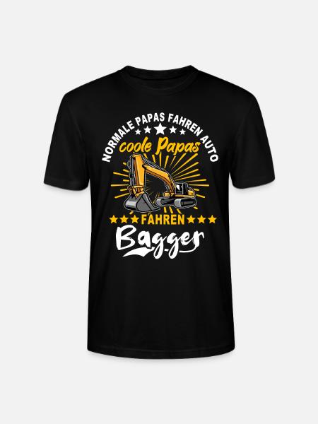 Baggerfahrer Papa Baggerführer - Stanley/Stella Unisex Bio-T-Shirt CRAFTER - Schwarz