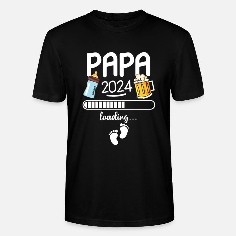 Daddy 2024 Loading - Stanley/Stella CRAFTER Unisex Organic T-Shirt - black