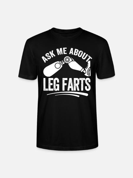 Amputated Amputated Leg Prosthesis - Stanley/Stella CRAFTER Unisex Organic T-Shirt - black