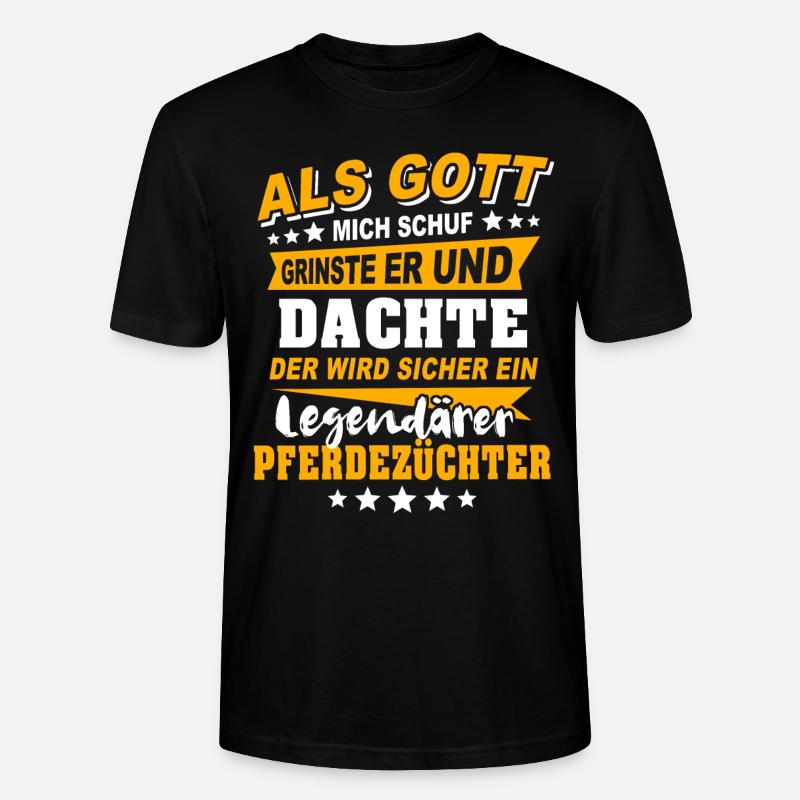 Pferdezüchter Sprüche - Stanley/Stella Unisex Bio-T-Shirt CRAFTER - Schwarz