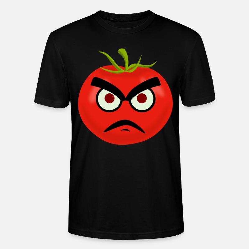 Tomatoes Grumpy Tomato - Stanley/Stella Unisex Bio-T-Shirt CRAFTER - Schwarz