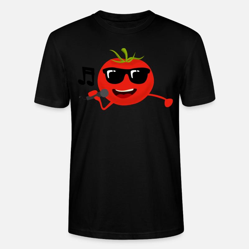 Tomato Singing Tomatoes - Stanley/Stella Unisex Bio-T-Shirt CRAFTER - Schwarz