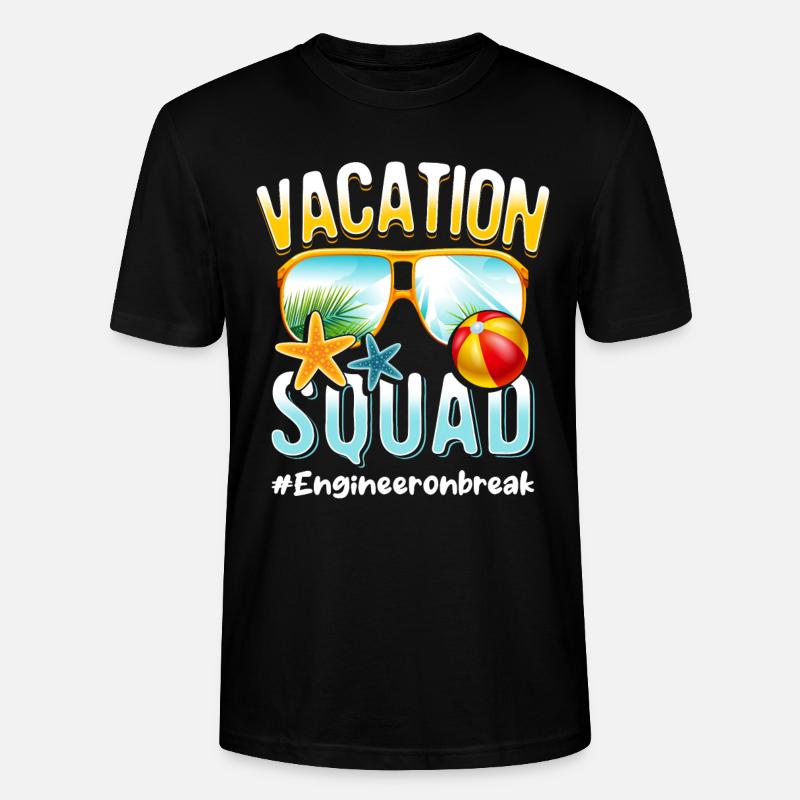 Engineer Vacation Squad #Engineeronbreak - Stanley/Stella CRAFTER Unisex Organic T-Shirt - black