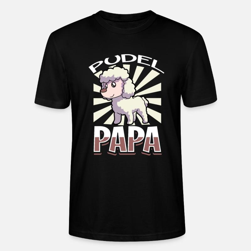 Papa caniche - Caniche - T-shirt bio CRAFTER Stanley Stella Unisexe - noir