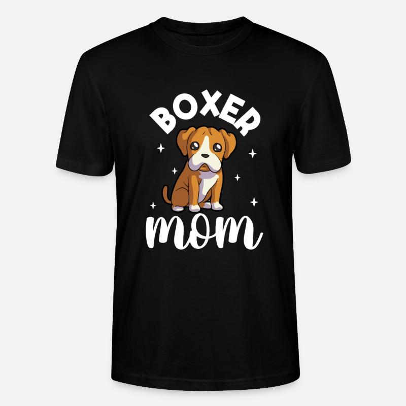 Boxer Mom - Boxer - Stanley/Stella Unisex Bio-T-Shirt CRAFTER - Schwarz