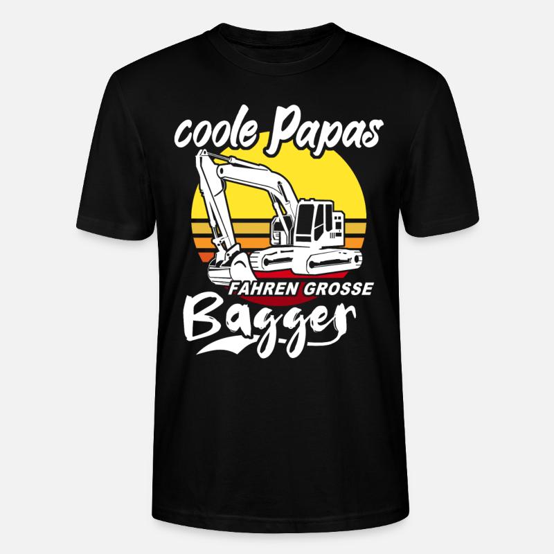 Baggerfahrer Papa - Stanley/Stella Unisex Bio-T-Shirt CRAFTER - Schwarz
