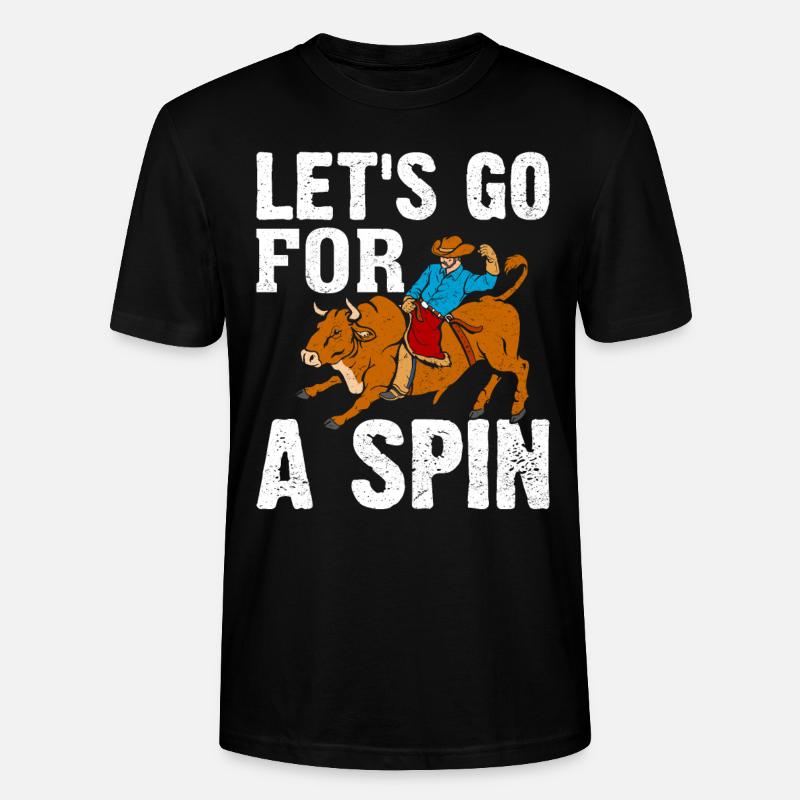 Stierreiter Stierreitender Cowboy - Stanley/Stella Unisex Bio-T-Shirt CRAFTER - Schwarz