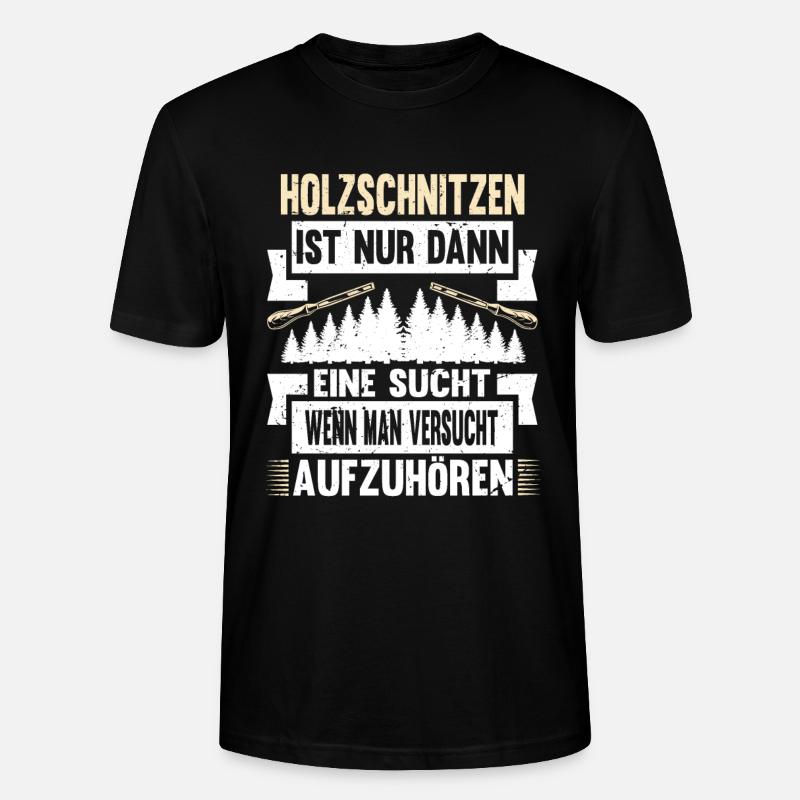 Zimmermann Schreiner Holz - Stanley/Stella Unisex Bio-T-Shirt CRAFTER - Schwarz