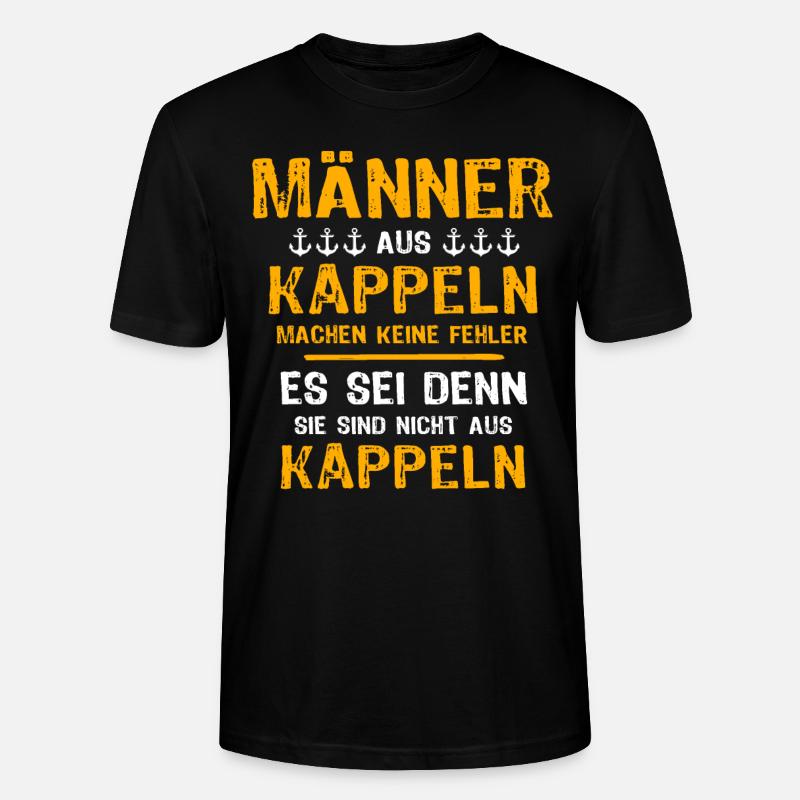 Kappeln Mann Kappelner Männer - Stanley/Stella Unisex Bio-T-Shirt CRAFTER - Schwarz
