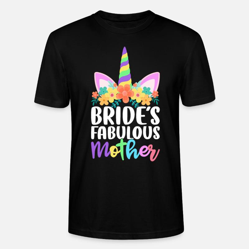 Douche nuptiale de mariage - T-shirt bio CRAFTER Stanley Stella Unisexe - noir
