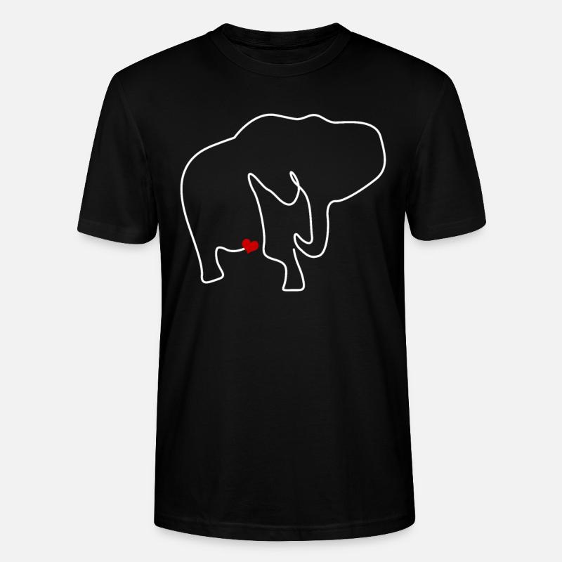 Éléphant Éléphants - T-shirt bio CRAFTER Stanley Stella Unisexe - noir