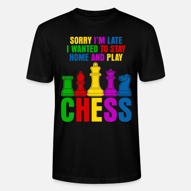Funny Chess Pieces - Stanley/Stella Unisex Bio-T-Shirt CRAFTER - Schwarz