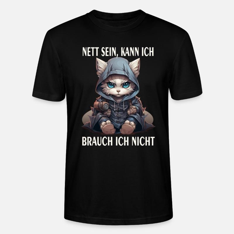 Sarkasmus Katzenshirt mit lustigen Spruch - Stanley/Stella Unisex Bio-T-Shirt CRAFTER - Schwarz