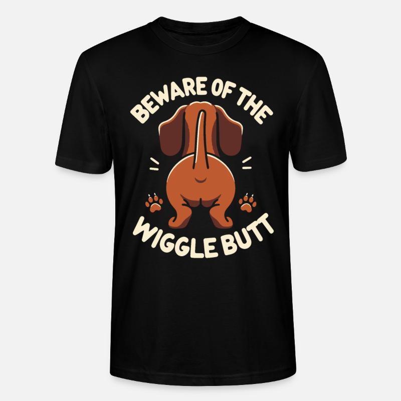 Teckel Wigglebutt - T-shirt bio CRAFTER Stanley Stella Unisexe - noir