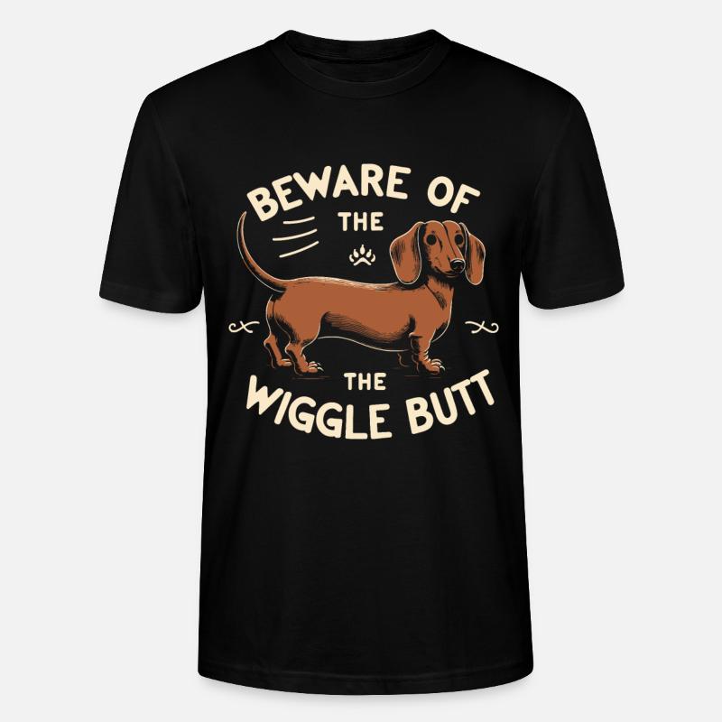 Teckel Wigglebutt - T-shirt bio CRAFTER Stanley Stella Unisexe - noir