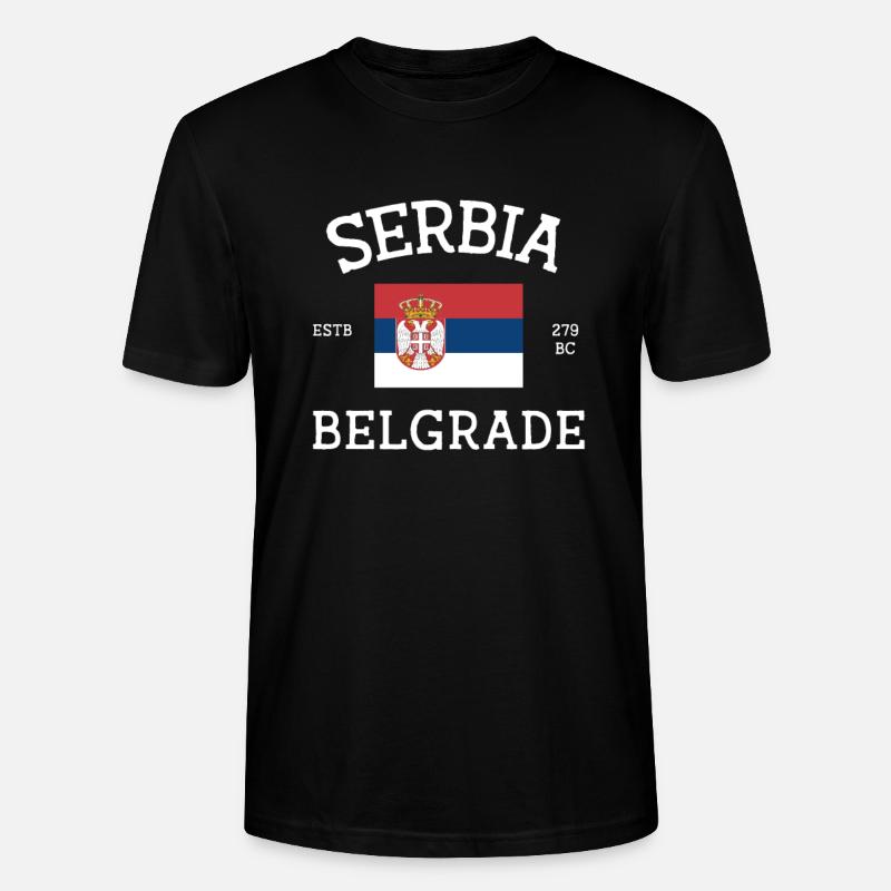 Serbien - Stanley/Stella Unisex Bio-T-Shirt CRAFTER - Schwarz