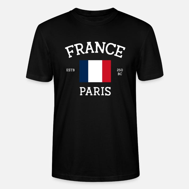 Frankreich - Stanley/Stella Unisex Bio-T-Shirt CRAFTER - Schwarz