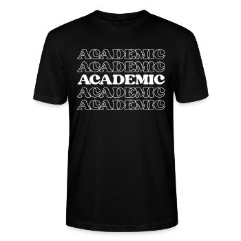 Akademischer Professor Lehrbeauftragter Tutor Lehrer - Stanley/Stella Unisex Bio-T-Shirt CRAFTER - Schwarz - Vorne - Alina (178cm) & Michal (187cm)