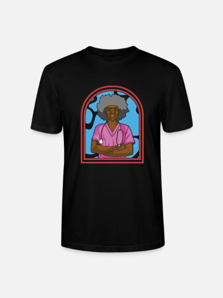 Krankenschwester Afro Notfall Krankenschwester - Stanley/Stella Unisex Bio-T-Shirt CRAFTER - Schwarz