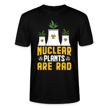 Nuclear Power Nuclear Technology - Stanley/Stella CRAFTER Unisex Organic T-Shirt - black - Front - Alina (178cm) & Michal (187cm)