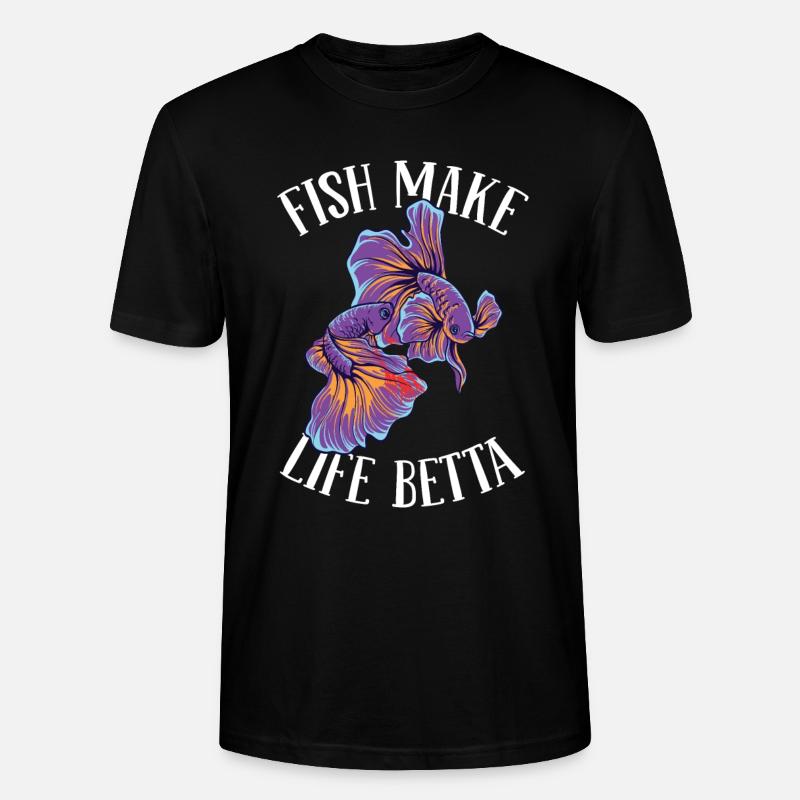 Combat de poissons Betta - T-shirt bio CRAFTER Stanley Stella Unisexe - noir