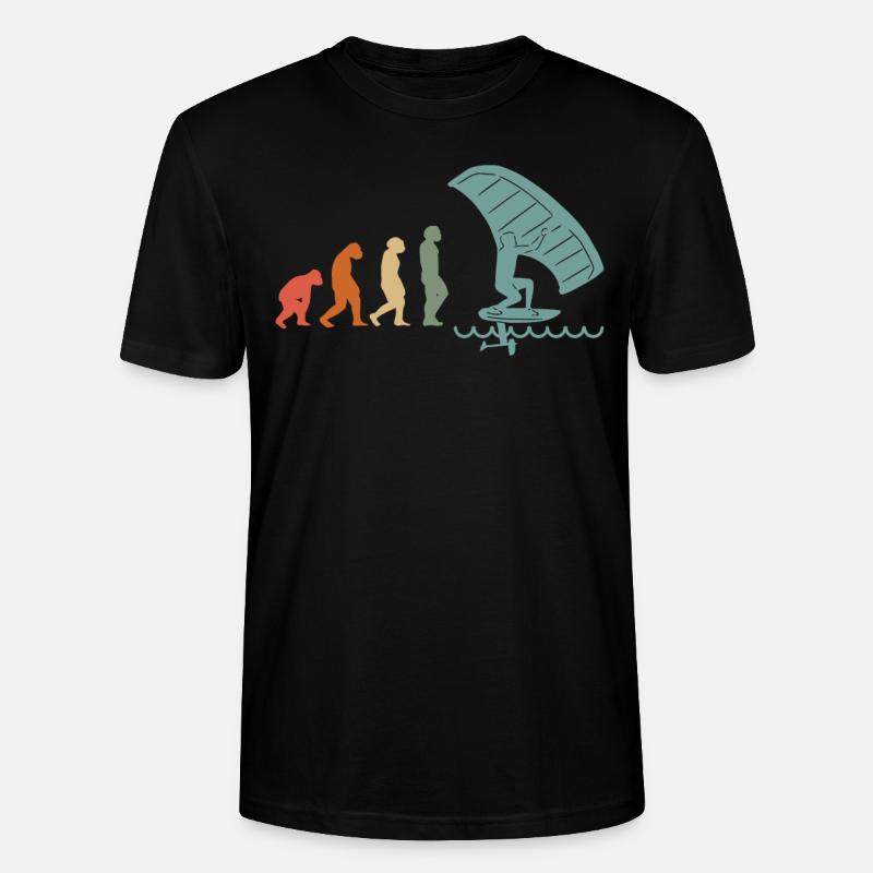 Wingfoil-Surfer Wingfoiling Hydrofoil Evolution - Stanley/Stella Unisex Bio-T-Shirt CRAFTER - Schwarz