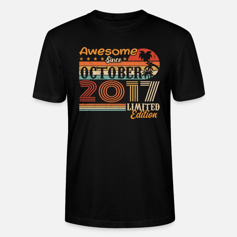 Millésime d’octobre 2017 - Octobre 2017 - T-shirt bio CRAFTER Stanley Stella Unisexe - noir
