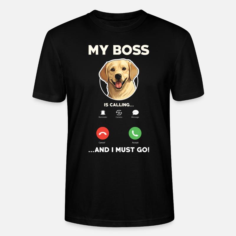 Labrador Retriever ruft - Stanley/Stella Unisex Bio-T-Shirt CRAFTER - Schwarz