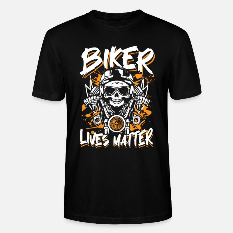 Biker lives matter - Stanley/Stella Unisex Bio-T-Shirt CRAFTER - Schwarz