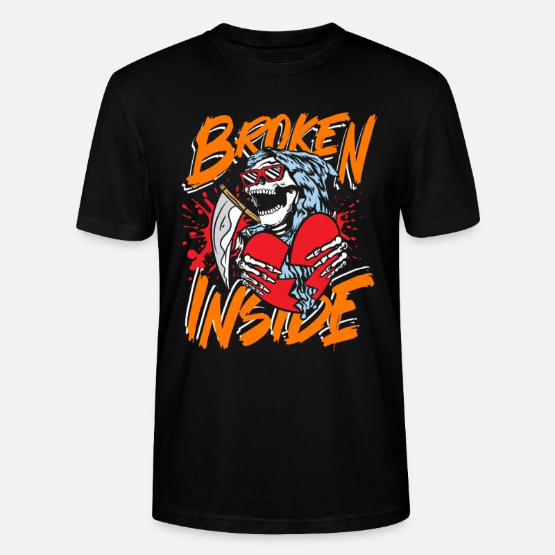 Broken inside - Stanley/Stella Unisex Bio-T-Shirt CRAFTER - Schwarz