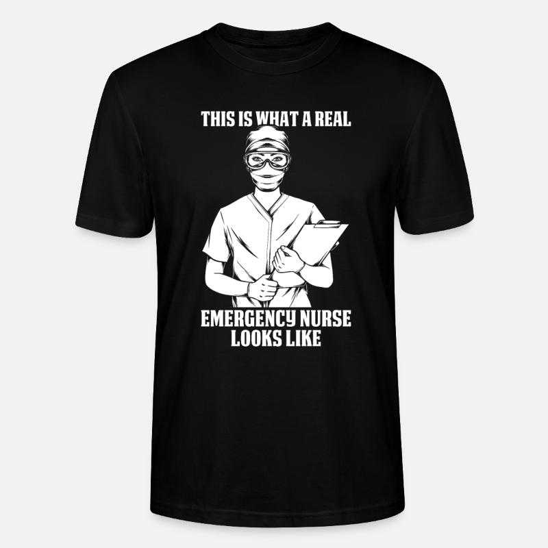 Krankenschwester Lustig Notfall Krankenschwester - Stanley/Stella Unisex Bio-T-Shirt CRAFTER - Schwarz