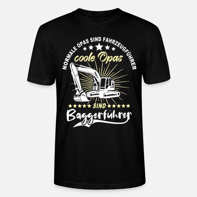 Opa Baggerfahrer - Stanley/Stella Unisex Bio-T-Shirt CRAFTER - Schwarz