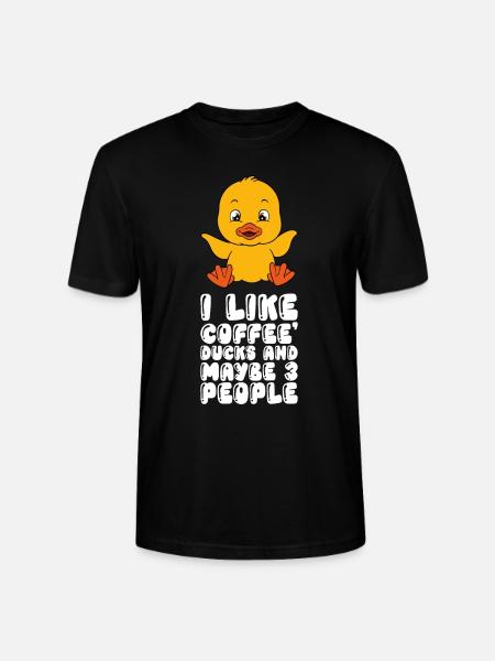 Funny Duck Cute Ducks - Stanley/Stella CRAFTER Unisex Organic T-Shirt - black