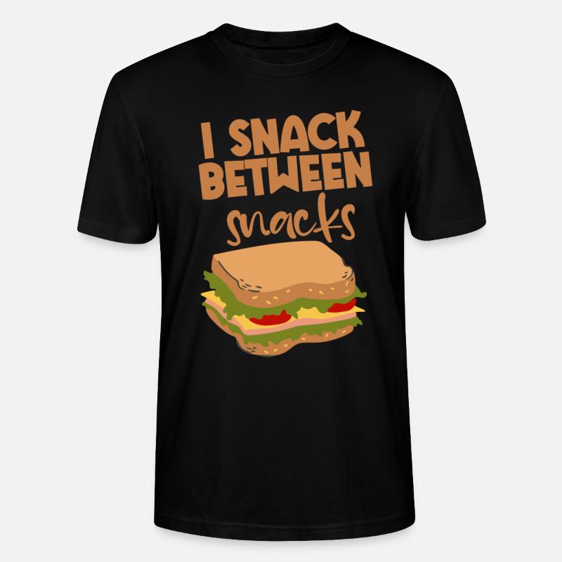 I Snack Between Snacks 2 - Stanley/Stella Unisex Bio-T-Shirt CRAFTER - Schwarz