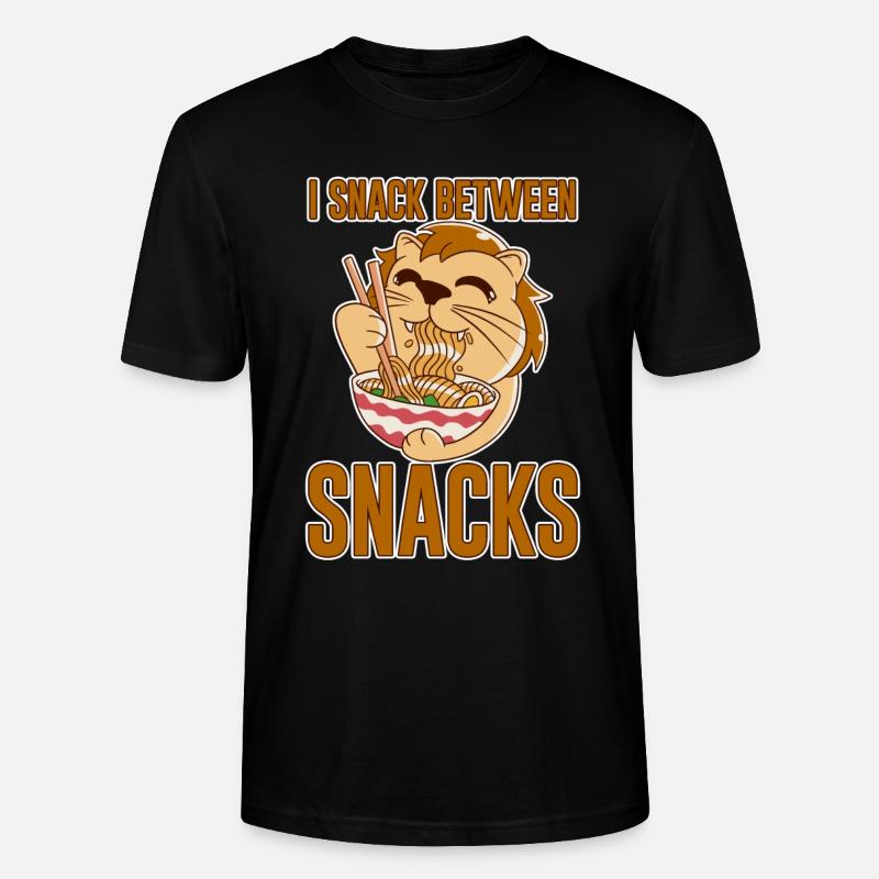 I Snack Between Snacks 4 - Stanley/Stella Unisex Bio-T-Shirt CRAFTER - Schwarz