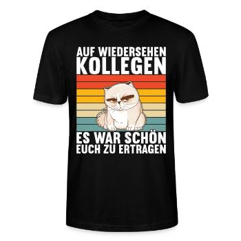 Abschiedsgeschenk Kollege Jobwechsel - Stanley/Stella Unisex Bio-T-Shirt CRAFTER - Schwarz - Vorne - Alina (178cm) & Michal (187cm)