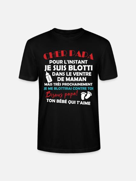 Cher papa - T-shirt bio CRAFTER Stanley Stella Unisexe - noir