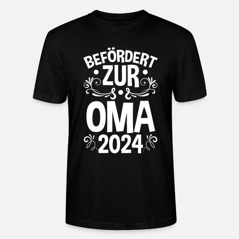 Werdende Oma 2024 - Stanley/Stella Unisex Bio-T-Shirt CRAFTER - Schwarz