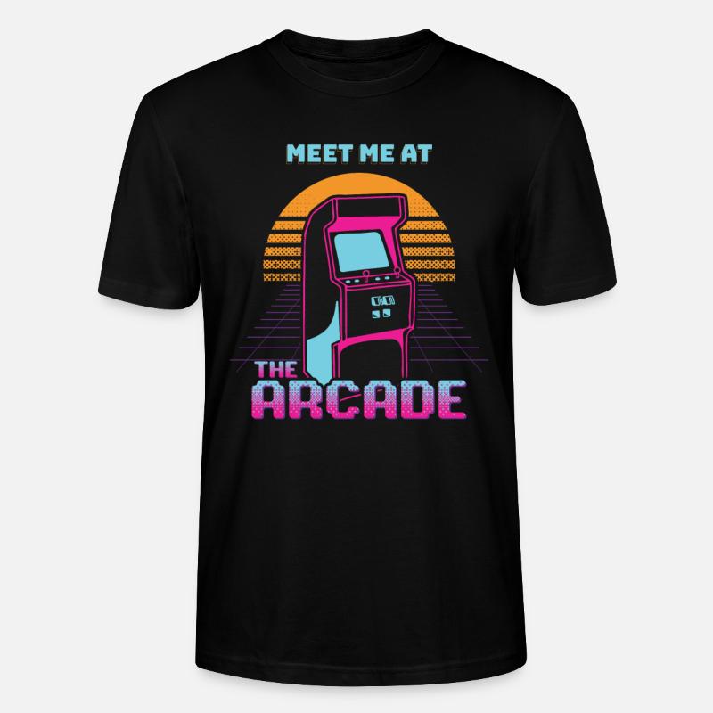 L’Arcade Rencontrez-moi à Automat Retro - T-shirt bio CRAFTER Stanley Stella Unisexe - noir