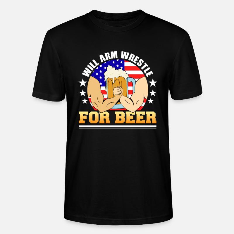 Armdrücken - Stanley/Stella Unisex Bio-T-Shirt CRAFTER - Schwarz