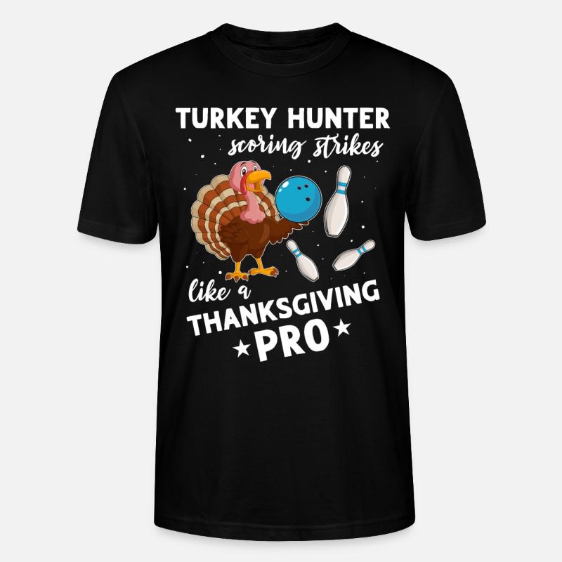 Bowling Turkey - Stanley/Stella Unisex Bio-T-Shirt CRAFTER - Schwarz
