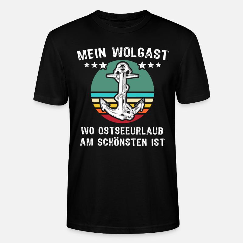 Wolgast Urlaub - Stanley/Stella Unisex Bio-T-Shirt CRAFTER - Schwarz