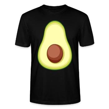 Avocado Costume Funny Halloween Gift Idea - Stanley/Stella CRAFTER Unisex Organic T-Shirt - black - Front - Alina (178cm) & Michal (187cm)