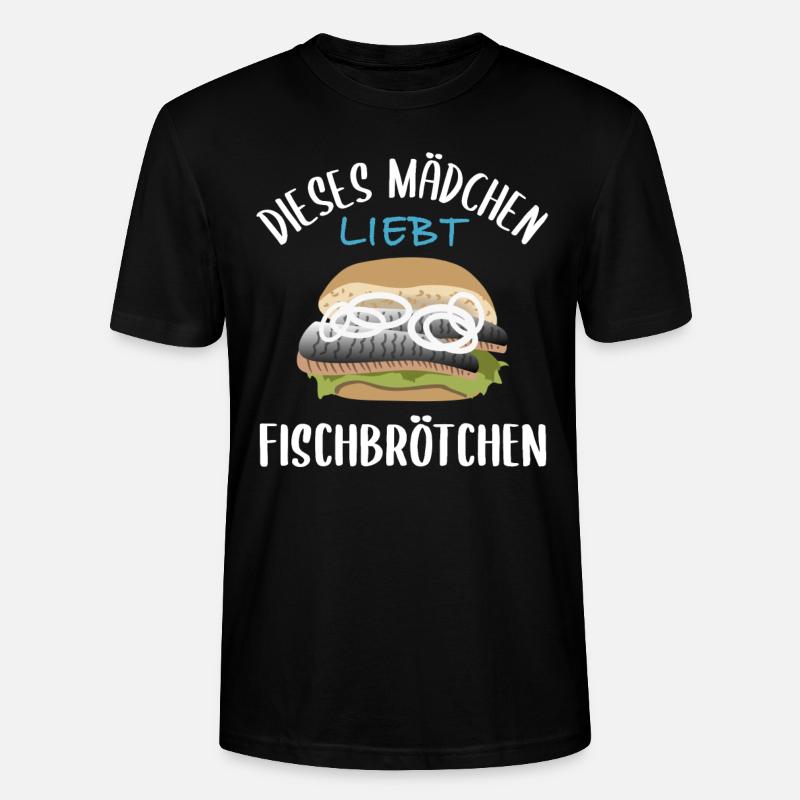 Mädchen & Fischbrötchen - Eine Liebesgeschichte - Stanley/Stella Unisex Bio-T-Shirt CRAFTER - Schwarz